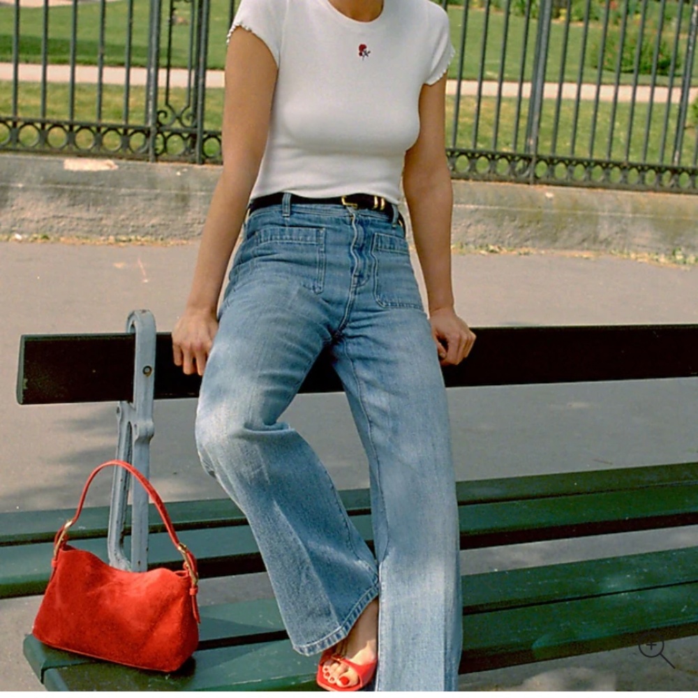 Rouje X J.Crew Marin high-rise flare jean